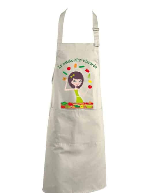 Tablier de cuisine niçoise ratatouille