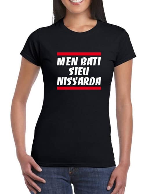 tee-shirt femme m'en bati sieu nissarda