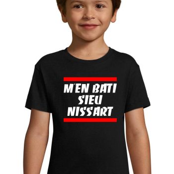 Tshirt de Nice enfant garçon, M'EN BATI SIEÙ NISSART