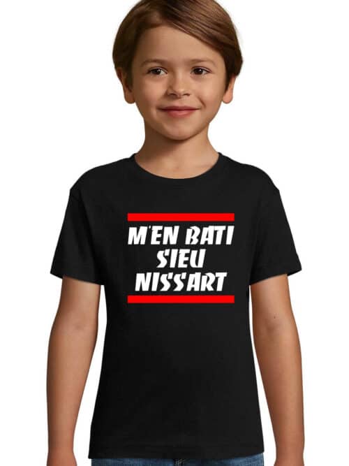 Tshirt de Nice enfant garçon, M'EN BATI SIEÙ NISSART