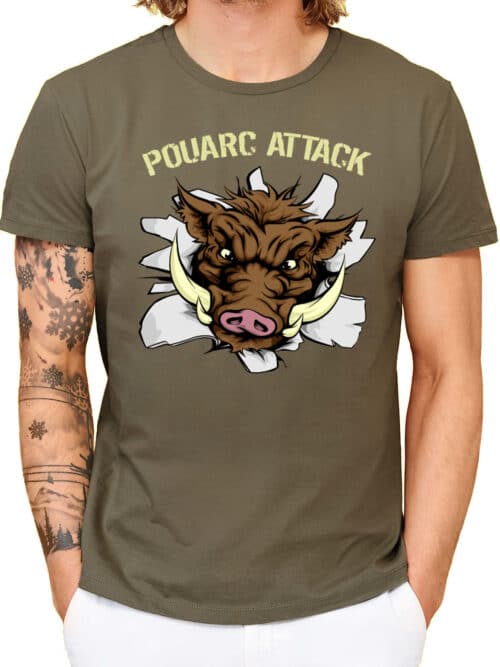 POUARC ATTACK, tee-shirt du chasseur nissart
