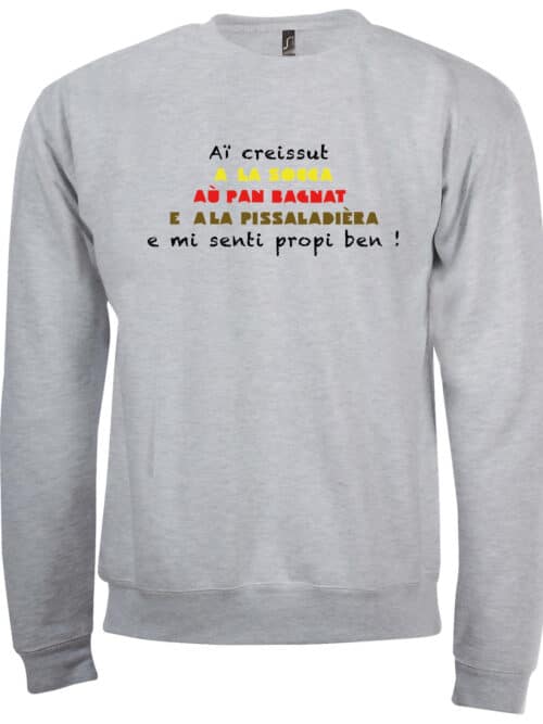 SOCCA, PAN BAGNAT...sweat-shirt de la gastronomie niçoise