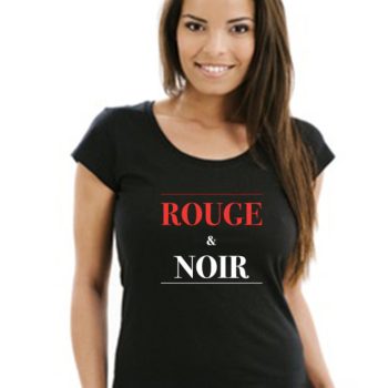 T-shirt femme ROUGE & NOIR