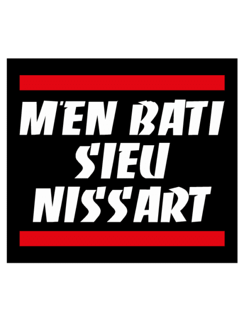 Autocollant de Nice M'EN BATI SIEU NISSART